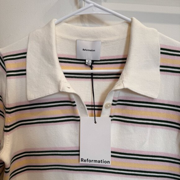 REFORMATION Hadley Cotton Polo Sweater Dress - Picture 5 of 6